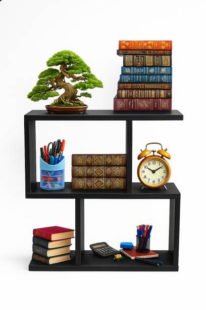 SearchForMerch Bedside Table | Stylish Side Table | Wooden S Shape Table for Living Room Engineered Wood Side Table