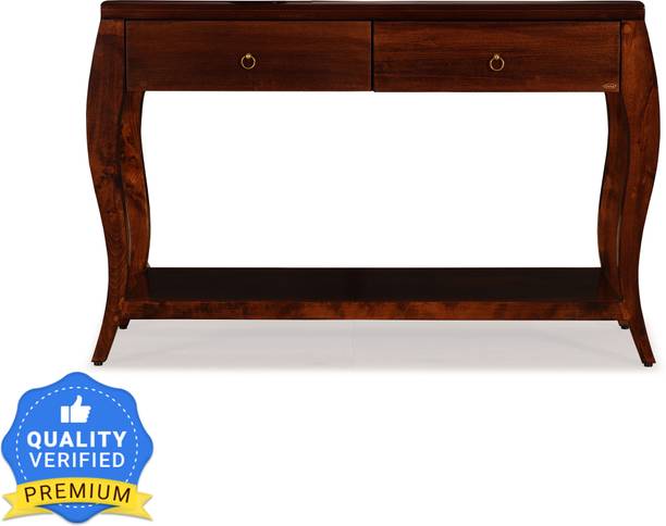 Durian REAGAN/CONSOLE Solid Wood Console Table (Finish Color - Walnut Brown, Knock Down)
