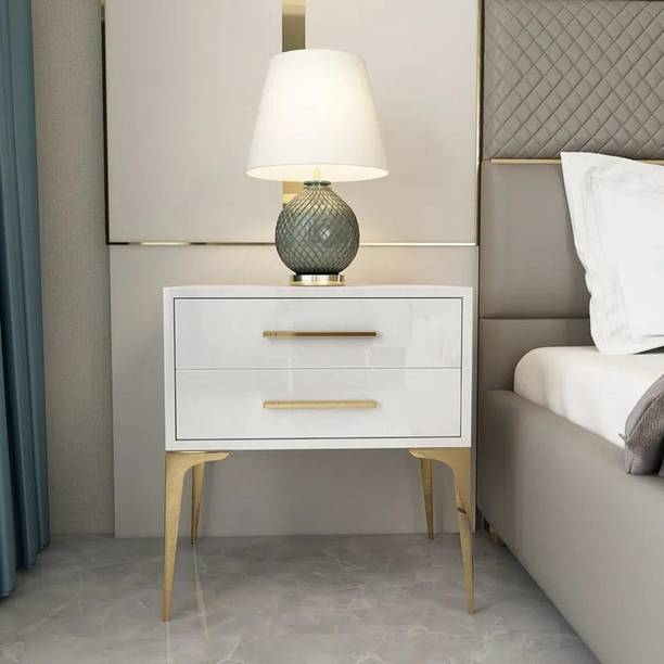 NG Decor Bedroom Living Room End Side Table With Storage Drawer Cabinet Night Stand Engineered Wood Bedside Table
