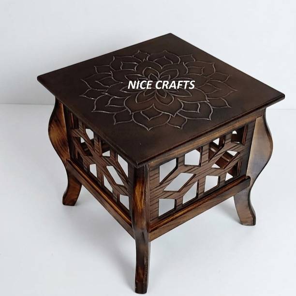 NICE CRAFTS Wooden Stool with an Antique Finish for Sitting in The Living Room Stool