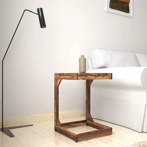 Rajgharana Unique Sheesham Wooden Bedside Table with C-Shape design For bedroom/LivingRoom Solid Wood Bedside Table