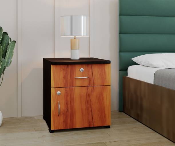 Flipkart Perfect Homes Modish Wooden Bedside Table Durable Nightstand with Storage for Bedroom Engineered Wood Bedside Table