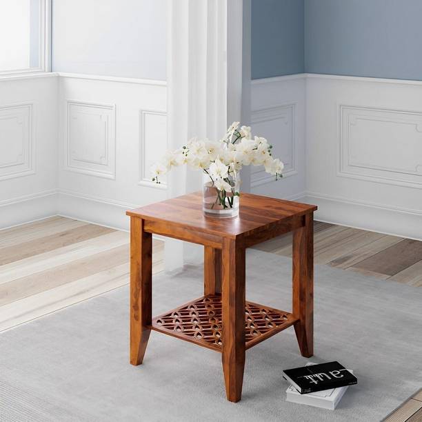 DRYLC FURNITURE Solid Wood Sheesham Wood Side Table For Living Room, Bedroom Solid Wood Side Table