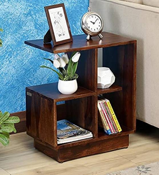 Wudniture Solid Sheesham Wood Side Table For Bedroom / Living Room | Solid Wood Bedside Table