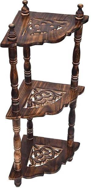 NHK NHK Enterprises Wooden Mini Corner- Right Side Table - Living Room - Bed Room - All Wall Corner Suitable . Solid Wood Corner Table