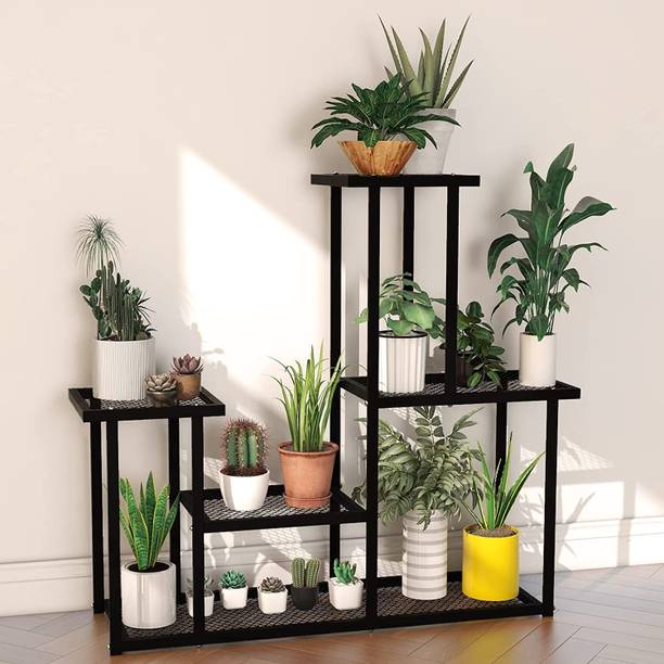 Indian Decor 44603 Plant support, indoor and outdoor flower stand Multi Tier Flower shelves Metal Side Table