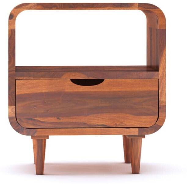 Shauryawoods Sheesham Wood Bedside Table with Drawer&Open Shelf Stoarge for Bedroom Solid Wood Bedside Table