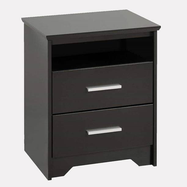 UNITEK FURNITURE Sheesham Wood Bedside Table, End Tables Night Stand with 2 Drawers & Shelf Solid Wood Bedside Table