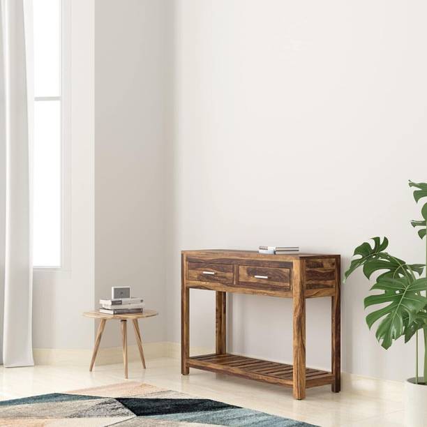 Rajgharana Sheesham Wooden Bedside Table with 2 Drawer and 1 Shelf For bedroom/LivingRoom Solid Wood Console Table