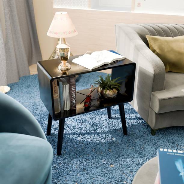 Ereteken ART Wooden Nightstand, End Table, Bed Side Table for Small Spaces Engineered Wood Bedside Table