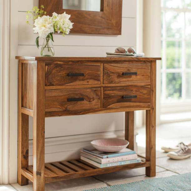 PonticoHom Sheesham Wood Solid Wood Console Table Solid Wood Console Table