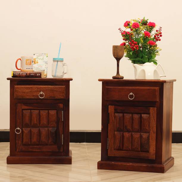 rf royal finish Celiko darwer,Cabinet Included,Smooth Corner,12-Month Warrenty,17"x12"x23" Solid Wood Bedside Table