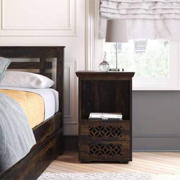 EWOOD Sheesham Wood Bedside Tables/Wooden Bed Side Tables with Drawers For Home Solid Wood Bedside Table