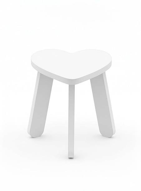 Flipkart Perfect Homes Studio Heart Shape Wooden Stool for Kids & Home Decor Engineered Wood Side Table