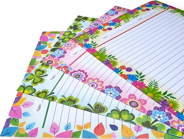 VISHAL CREATOR Pack of 40 Design Sheet For School Projects And Assignment Silhouette Paper Sheet