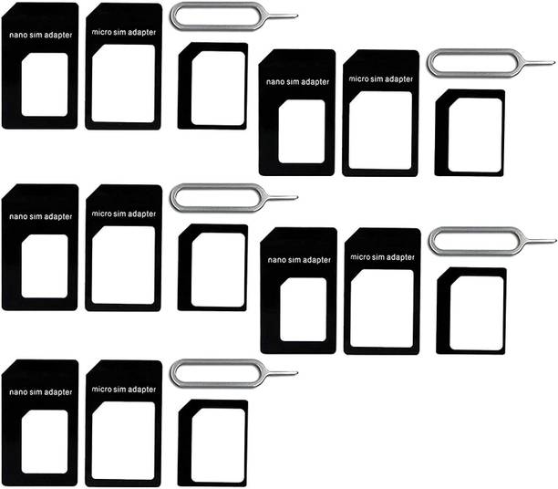 STORITE 3 in 1 Nano SIM Adapter Black 5 Pack Sim Adapter