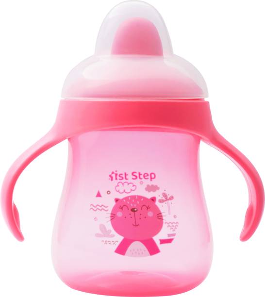 1st Step Matte Collection BPA Free Polypropylene Hard Spout Sipper with Twin Handles for Easy Grip