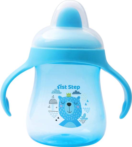1st Step Matte Collection BPA Free Polypropylene Hard Spout Sipper with Twin Handles for Easy Grip