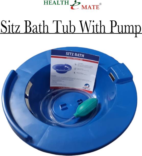 HealthEmate Sitz Bath Tub With Bulb Unisex | Recovery From Hemorrhoids, Piles , Postpartum Sitz Bath Tub
