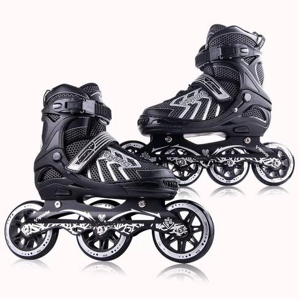CountryLink New Inline Skates 3Wheel Skating Shoes with Adjustable Size for Kids Outdoor Toy In-line Skates - Size 5-8 UK