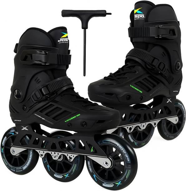 Jaspo Vitesse-110 Inline Shoe Skates 3 Wheels Inline 110mm Roller Skates इन-लाइन स्केट्स साइज: 4.5-5.5 UK