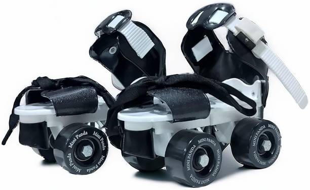 Mini Panda Latest Designed Unisex Roller Skates for Kids Age Group 5-12 Years Adjustable Quad Roller Skates - Size 5-12 UK