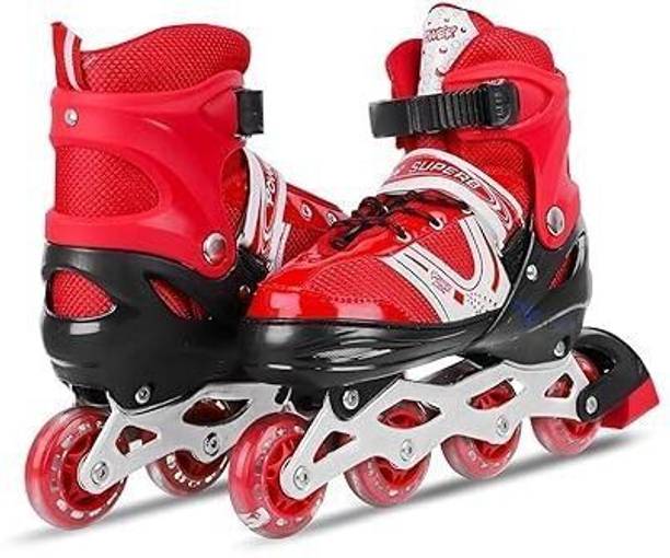 THESHOPY Running Shoe Inline Skates Skatings Shoes For kids Skatings In-line Skates - Size  Adjustable All Pure PU Wheels It Has Aluminum-Alloy Which is Strong Wheels UK