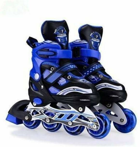 xelix High quality Skating in-line Shoe have different size and with PU LED wheel In-line Skates - (Blue) In-line Skates - Size 6-9 UK (Blue) इन-लाइन स्केट्स साइज: NA UK