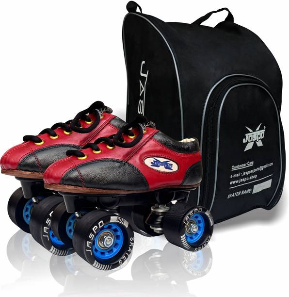 Jaspo Unisex Pro 30 Quad Skates With Pvc Wheels, Fixed Body Roller Shoe Skates Shoe Skates - Size 5 UK