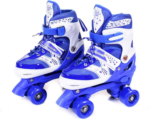 IRIS Roller Skates for Kids, PVC Wheel with Adjustable Double Row Skate Rollerblades for Beginners/Children/Boys/Girls (Size: 3-6 UK) क्वाड रोलर स्केट्स साइज: 3-6 UK