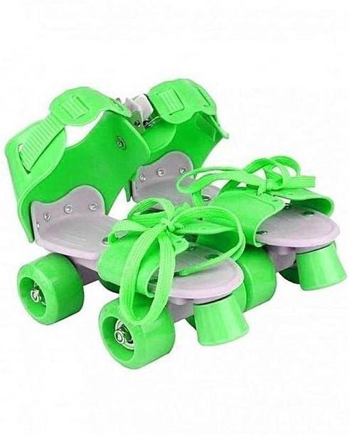 Aurion KIDS-ROLLER-SKATES(GREEN) Quad Roller Skates - Size 5-11 UK