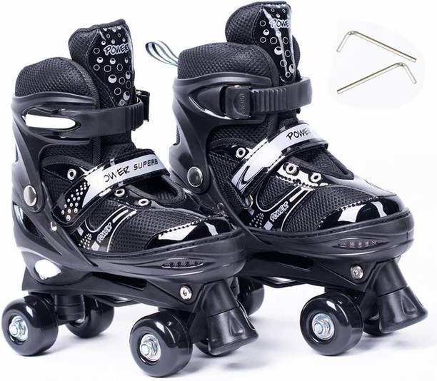 IRIS Roller Skates for Kids, PP and PVC Wheel with Adjustable Quad Roller Skates - Size small UK