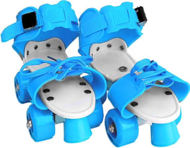 BIONFIT Adjustable Roller Skating Shoes (3-12 Years) for Kids-Safe & Fun Outdoor Skates Quad Roller Skates - Size 1-6 UK