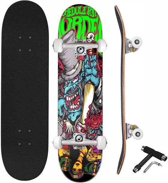 Jaspo Try-Out Practice Indian Maple Double Kick Concave (Killer Clown) 31 inch x 8 inch Skateboard