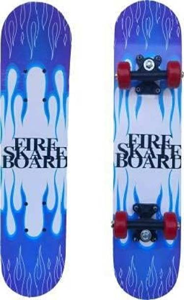 S.V.Enterprises FIRE WHITE SKATEBOARD 23 inch x 6 inch Skateboard 23 inch x 6 inch Skateboard