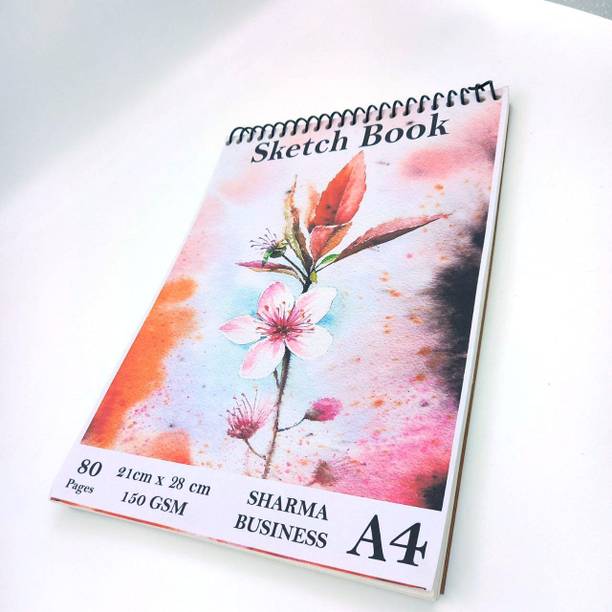 KRASHTIC Soft Cover Sketch book 8x11inch Pack of 1 (150 GSM) Paper 80 Pages Sketch Pad