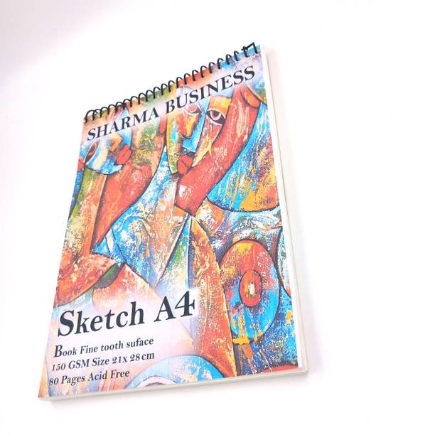 KRASHTIC A4 Sketch book Sketch Drawing Paper Sketch For Drawing & Painting 150 GSM Paper Sketch Pad