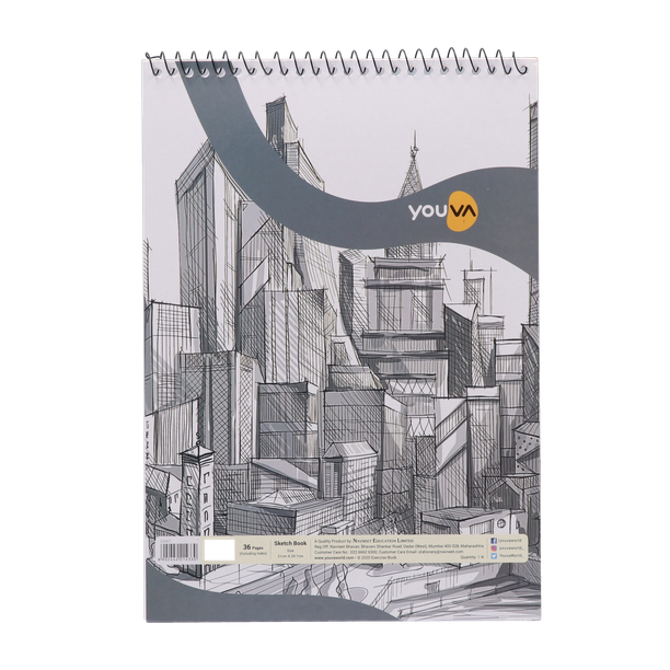 Youva Drawing Sketch Book-Top Spiral Bound-A4 Size 21 cmx29.7 cm Sketch Pad