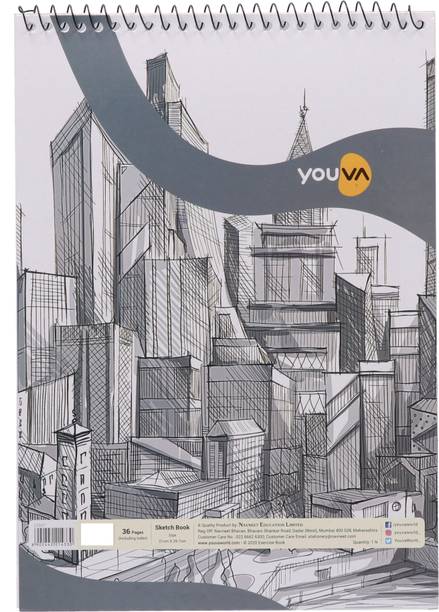 Youva Drawing Sketch Book-Top Spiral Bound-A4 Size 21 cmx29.7 cm Sketch Pad