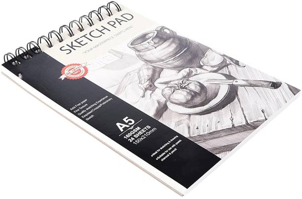 FRKB A5 Size Sketch Book Spiral Bound Acid Free 160gsm Drawing Book Sketch Pad