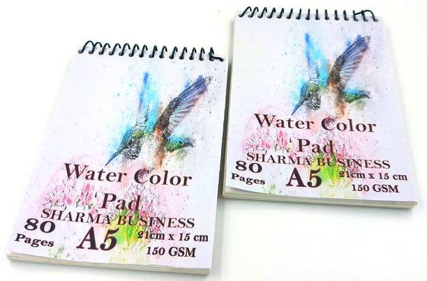 SHARMA BUSINESS A5 Sketch book Pack of 2 Size Small 21x15 cm, 150 GSM Thick Paper For Artists. Sketch Pad