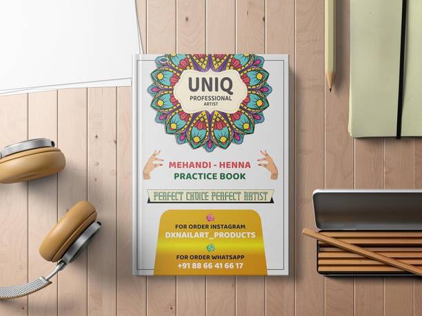 UNIQ DESIGNER "Mehandi Art Practice Book: Patterns & Techniques" Sketch Pad