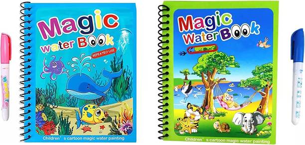 PAVITYAKSH Dry Book Water Coloring Book Doodle with Magic Pen Sketch Pad
