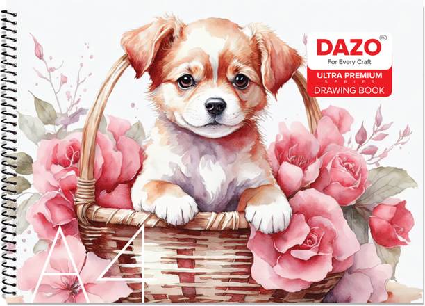 dazo Drawing Book - Spiral, Unruled, A4 Size, 36 Pages, 210 mm x 297 mm Sketch Pad