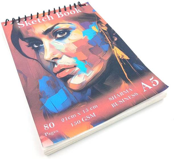 SHARMA BUSINESS Sketch Book For Drawing Top Spiral Bound Sketch Pad for Kids 5X8 Sketch Pad