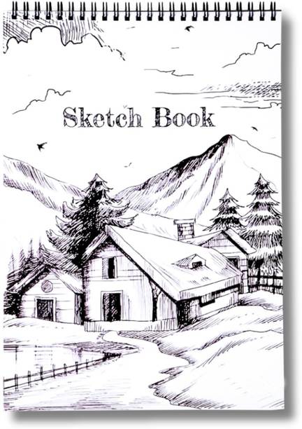 OFIXO 50 Sheet A5 Sketchbook (Pack of 1) -5.8 x 8.3 Inch 140 GSM| Top Spiral-Bound Sketch Pad