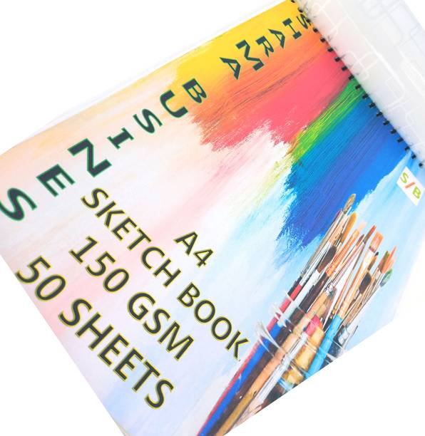 KRASHTIC A4 Sketch Book Smooth White Paper For Drawing Sketching Water Drawing Pack of 1 Sketch Pad