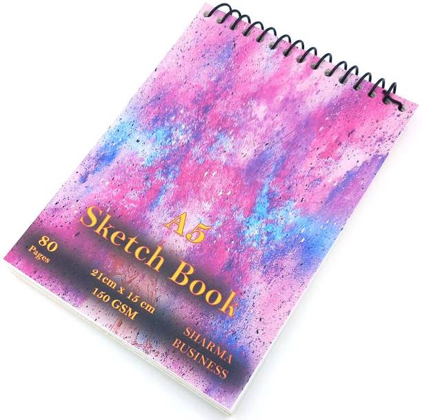 KRASHTIC Artist Sketch Book A5 For Drawing and Painting Pack of 1 Paper Size A5 20x15cm Sketch Pad