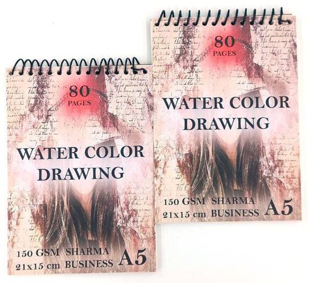 PerDay Artists Wiro Bound Sketch Book A5 150 GSM for Painting Sketching 80 Pages Sketch Pad
