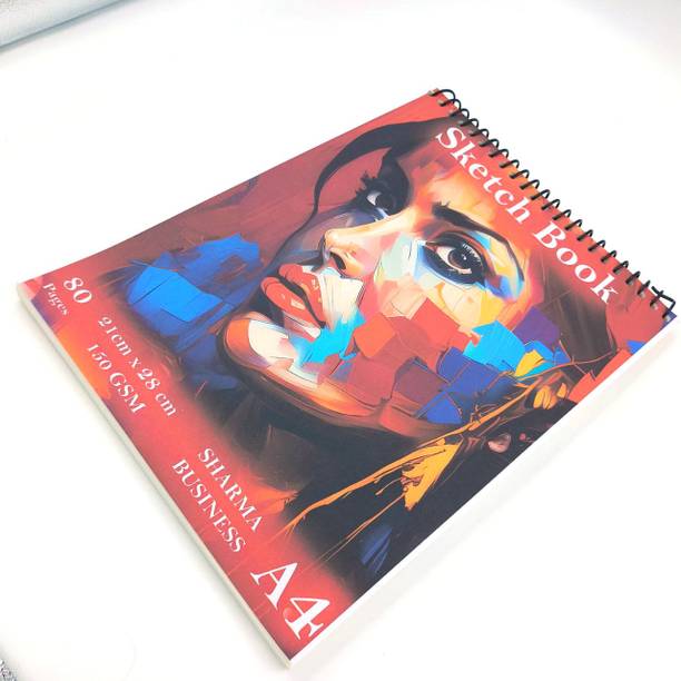 KRASHTIC Drawing book With 150 GSM Paper Pack of 1 Size A4 Sketch Pad